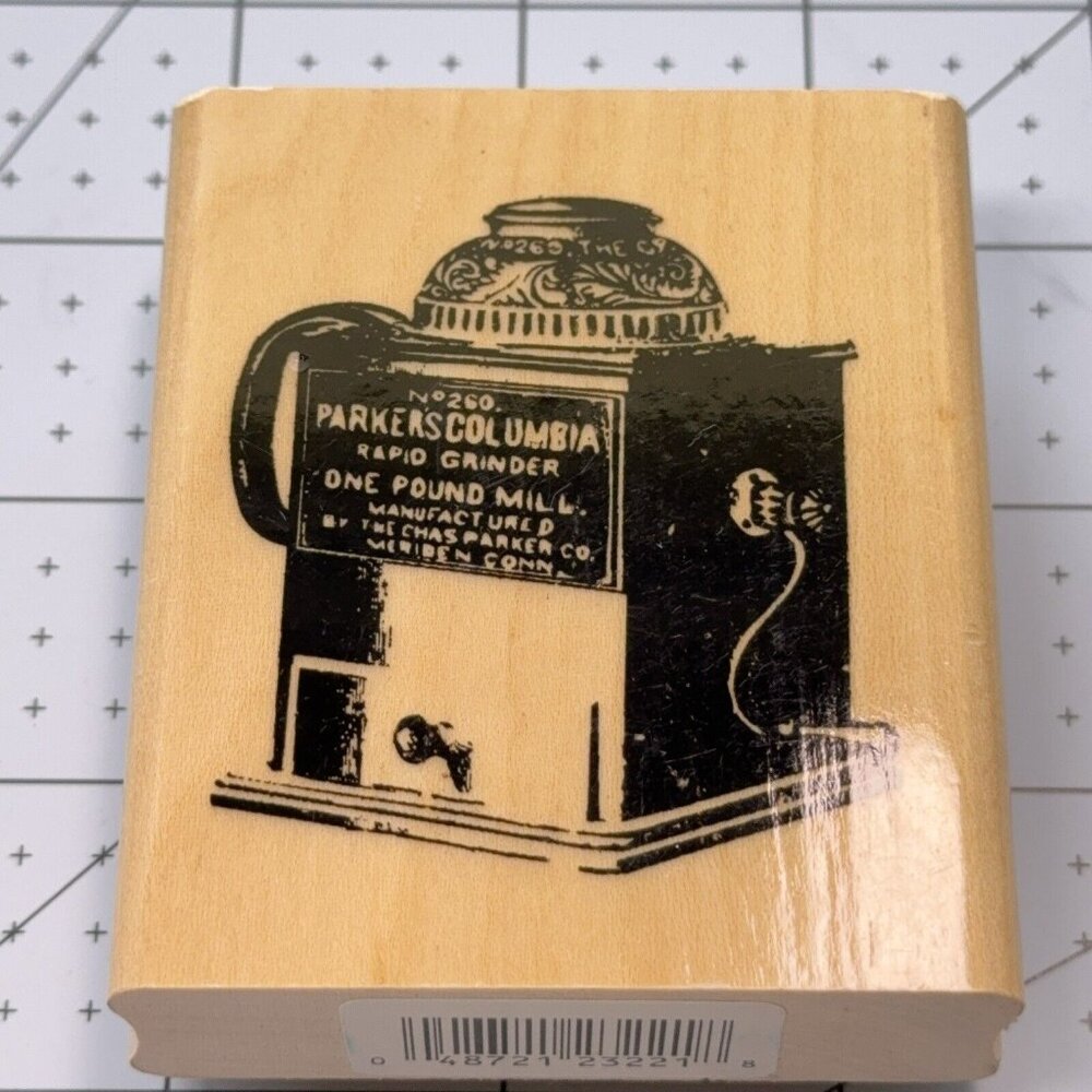 Antique Vintage Coffee Grinder Rubber Stamp Anitas Craft Coffee Mill Food Drink